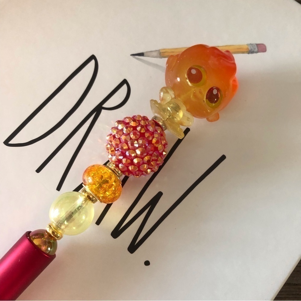 Disney Doorables: The Incredibles: Jack-Jack with Fire power handmade beaded pen